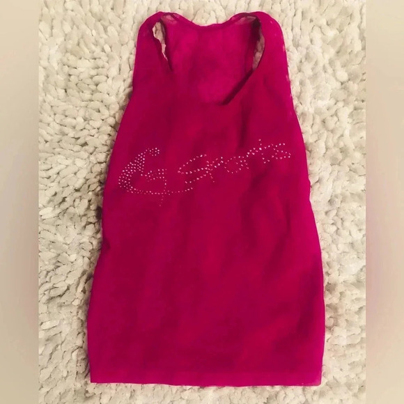 Free with purchase Sheer G-Sports Bling Teal/Fuchsia Tank Tops Small - Picture 6 of 9